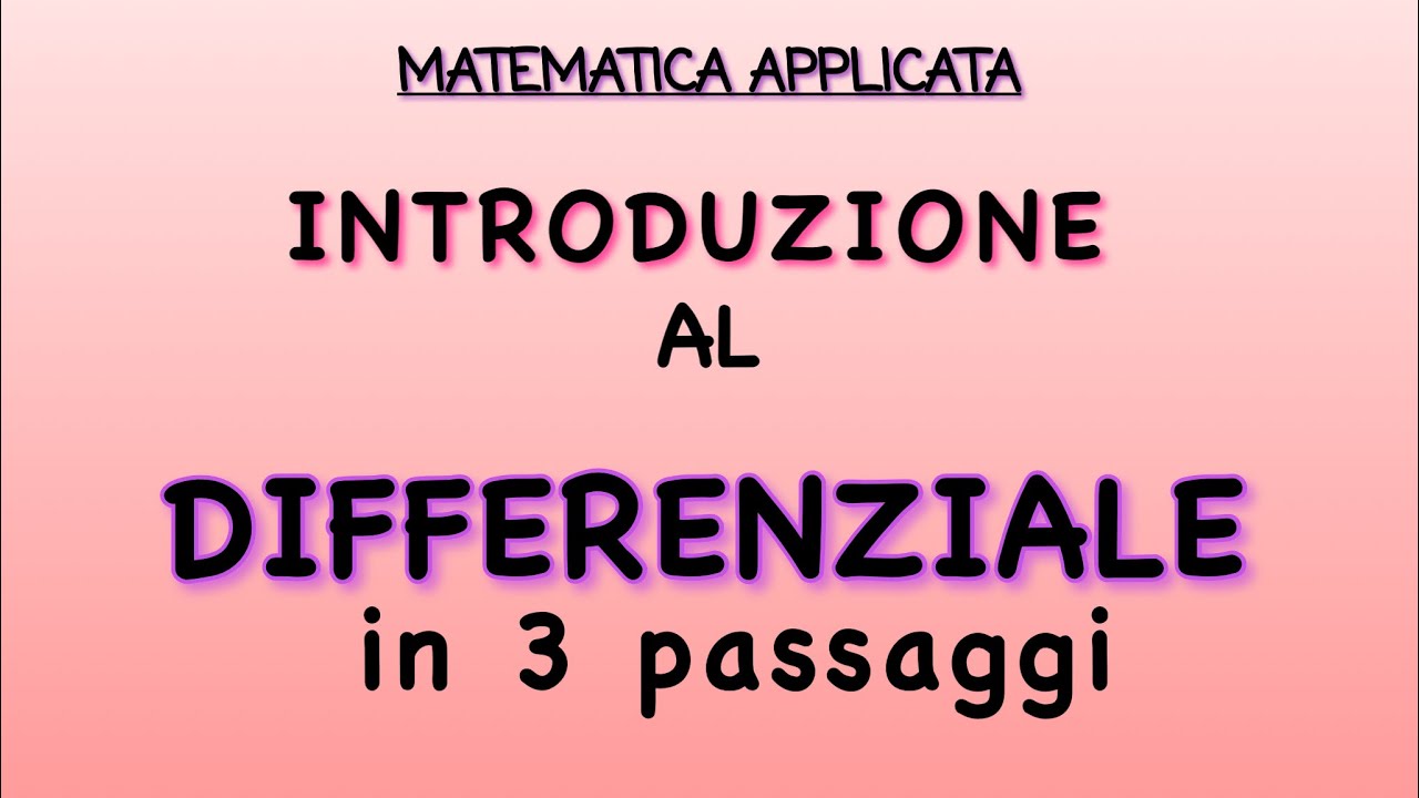 DIFFERENZIALE | DERIVATA| APPLICAZIONI  ECONOMICHE: metodo facile per calcolarlo