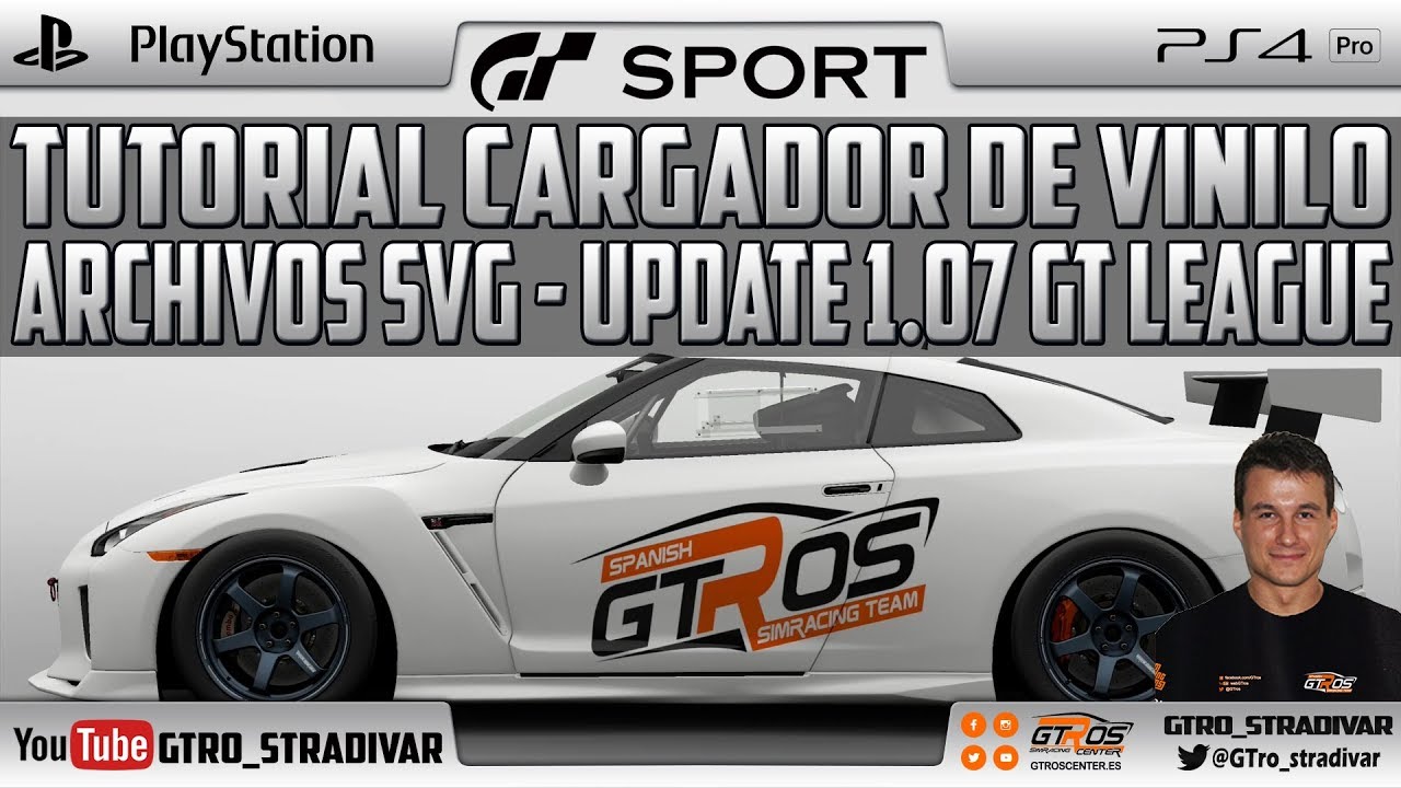 GT SPORT | TUTORIAL CARGADOR DE VINILO - ARCHIVOS SVG - UPDATE 1.07 GT LEAGUE | GTro_stradivar