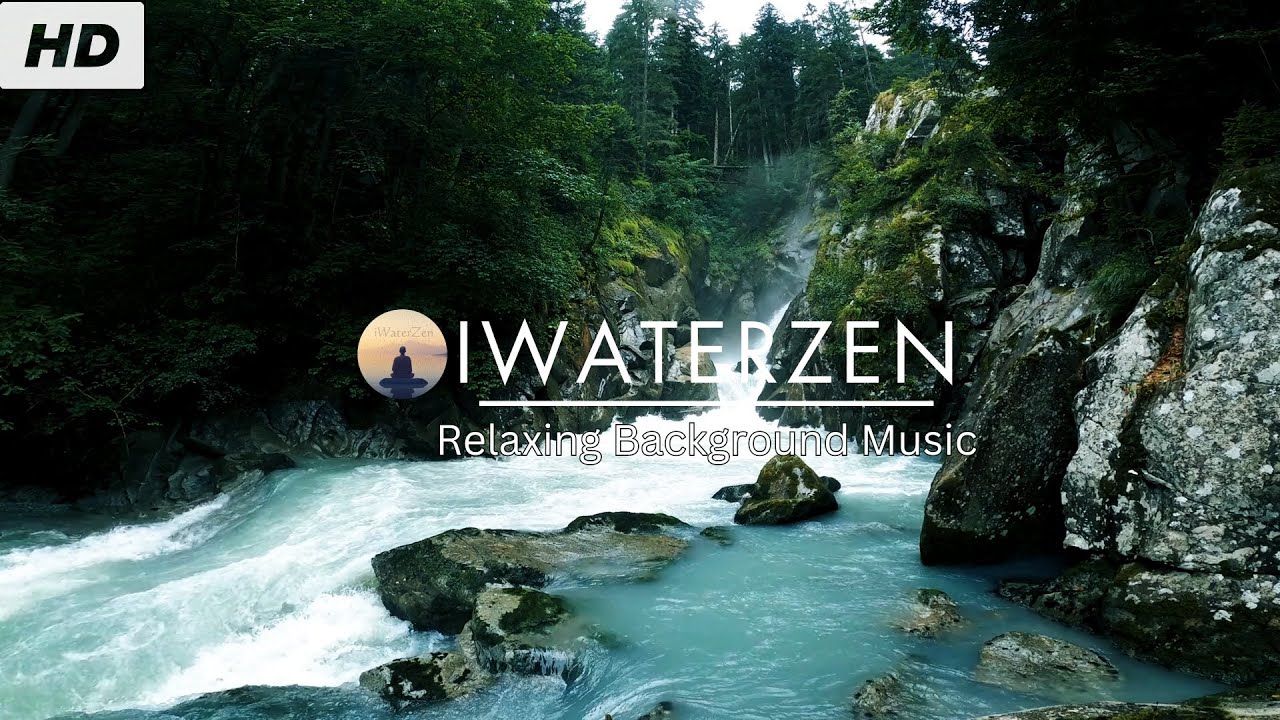 Tranquil Waters: 3-Hour Hidden Gem Waterfall | Background Music for Relaxation | iWaterZen