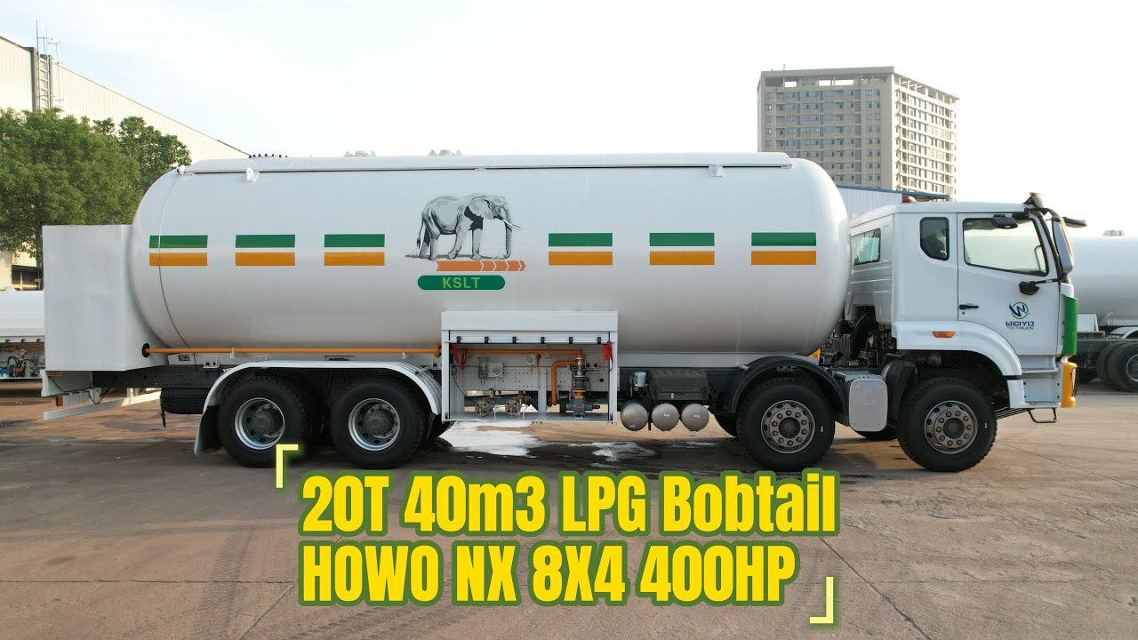 Ivory Coast Africa | 20mt 40m3 LPG Propane Butane Bobtail Truck Sinotruk HOWO | Chine Camion GPL