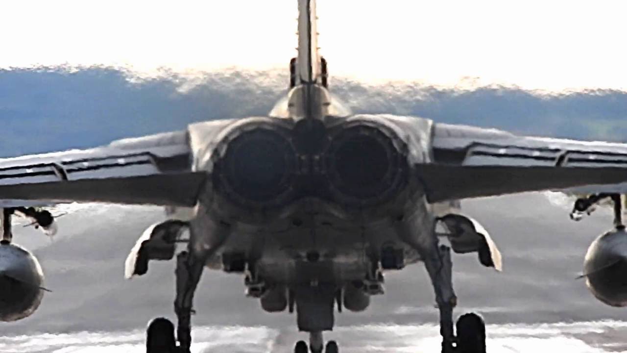 RAF Tornado takeoff on after burners