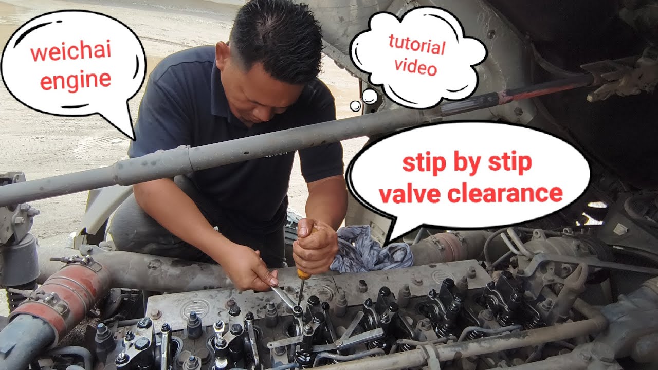 How to Adjust valve clearance in a Weichai diesel engine || two turn only Mechanic Tip's