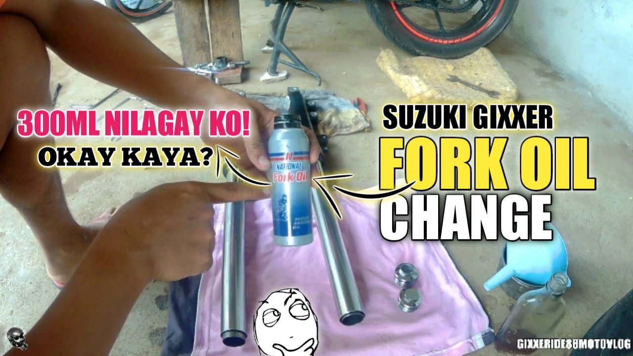 SUZUKI GIXXER FORK OIL CHANGE | 300ML FORK OIL NILAGAY KO SA SHOCK!👌