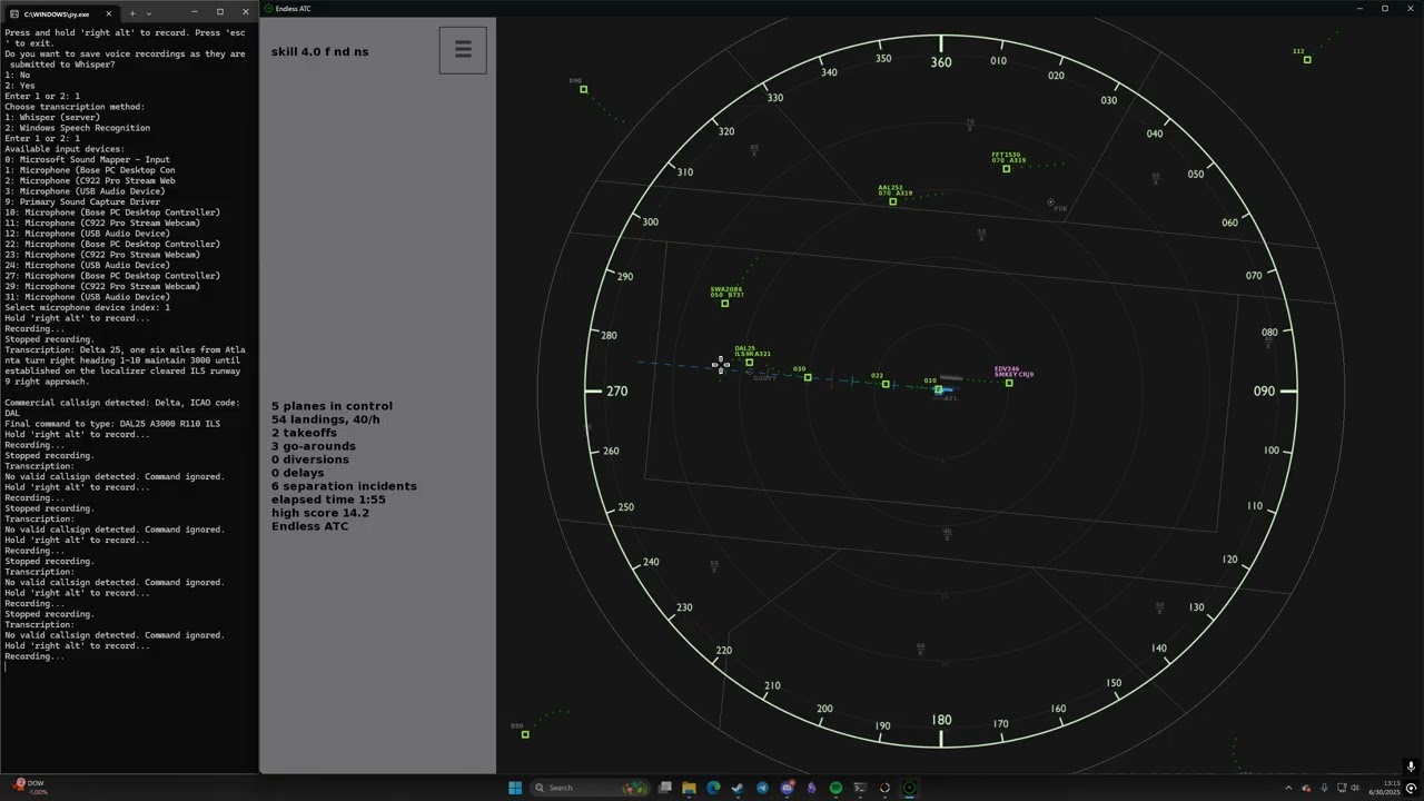 Endless ATC - Voice Controls