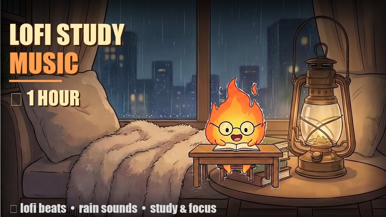 Lofi Hip Hop 1 Hour 🌧️ Rain Sounds | Study, Focus & Relax