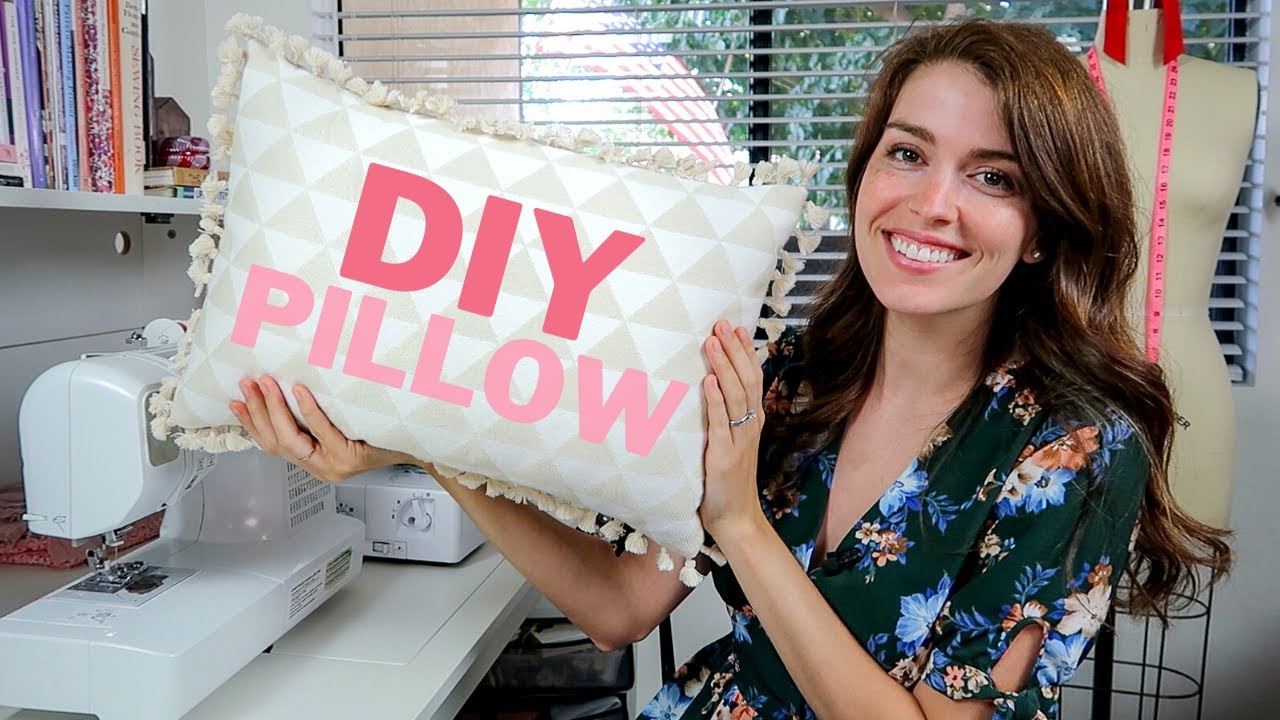 DIY Tassel Pillow w/ Invisble Zipper Sewing Tutorial