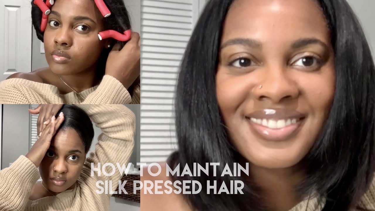 How to Maintain Silk Pressed Natural Hair {Wrapping and Flexi Rods}