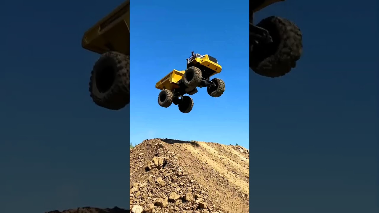Extreme RC Dump Truck Jumps! 🤯 Off-Road Construction Action!