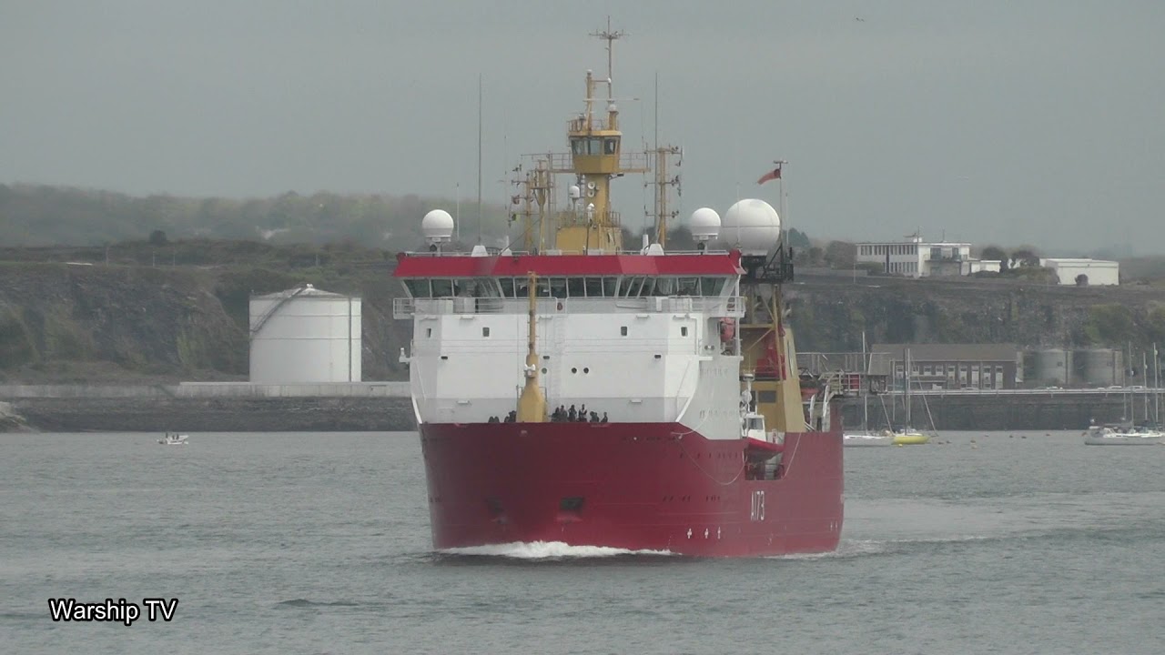 HMS PROTECTOR A173 ENTERS DEVONPORT NAVAL BASE AT DEVILS POINT - 14th May 2021