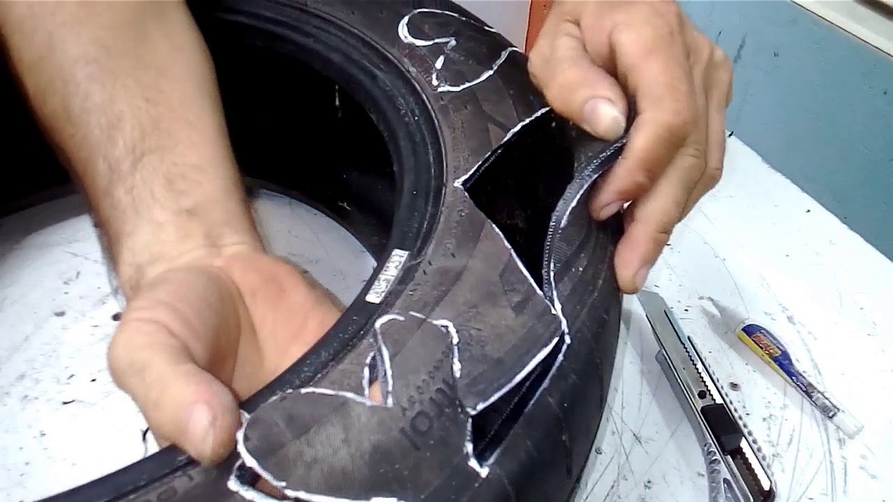 Corte de LLANTA de carro y volteado de la llanta