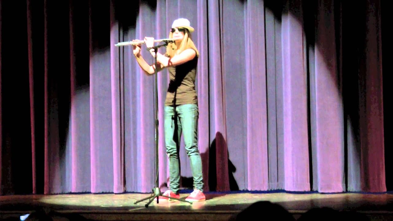 Catherine Winters Beatbox Flute at High School Talent Show