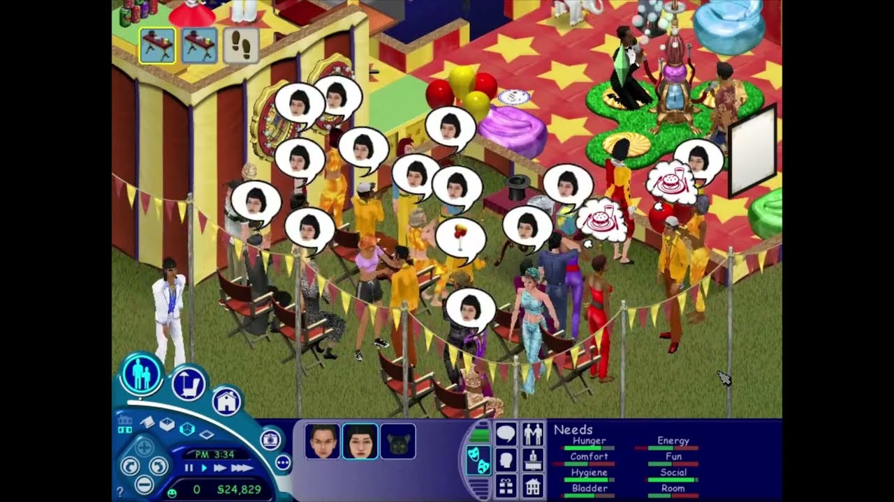 The Sims 1 Gameplay - Performing Circus Magic Tricks and Rocking the Party!