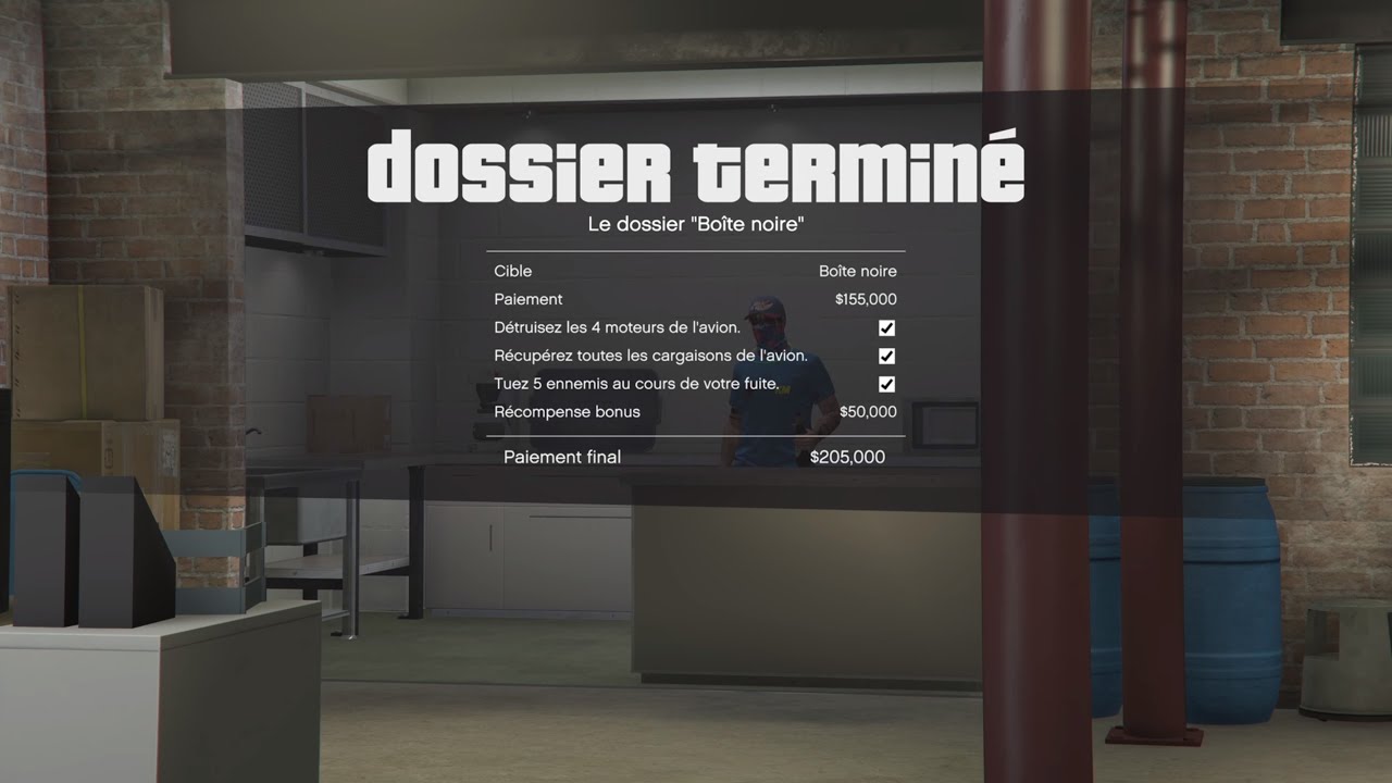 Braquage du dossier de la « boîte noire » défi élite à 100% GTA Online (dlc Agent Sabotage)