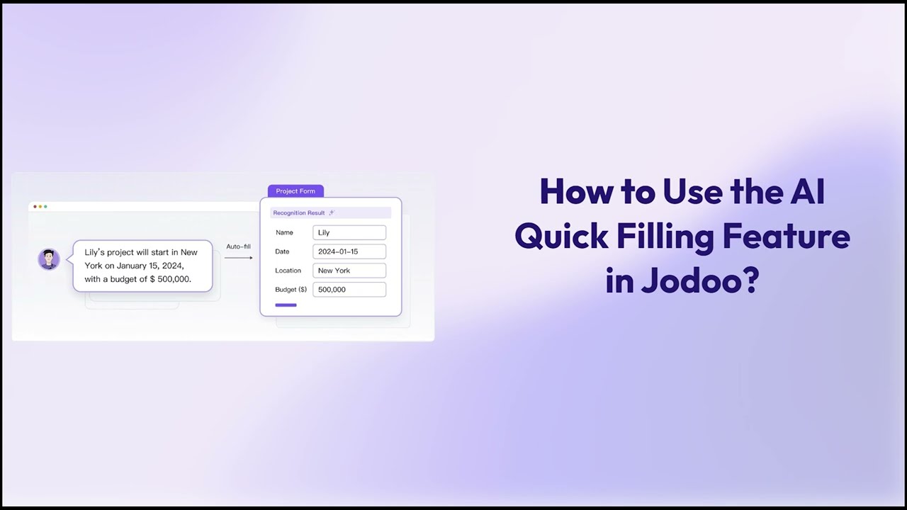 Form - How to use the AI Quick Filling feature in Jodoo?