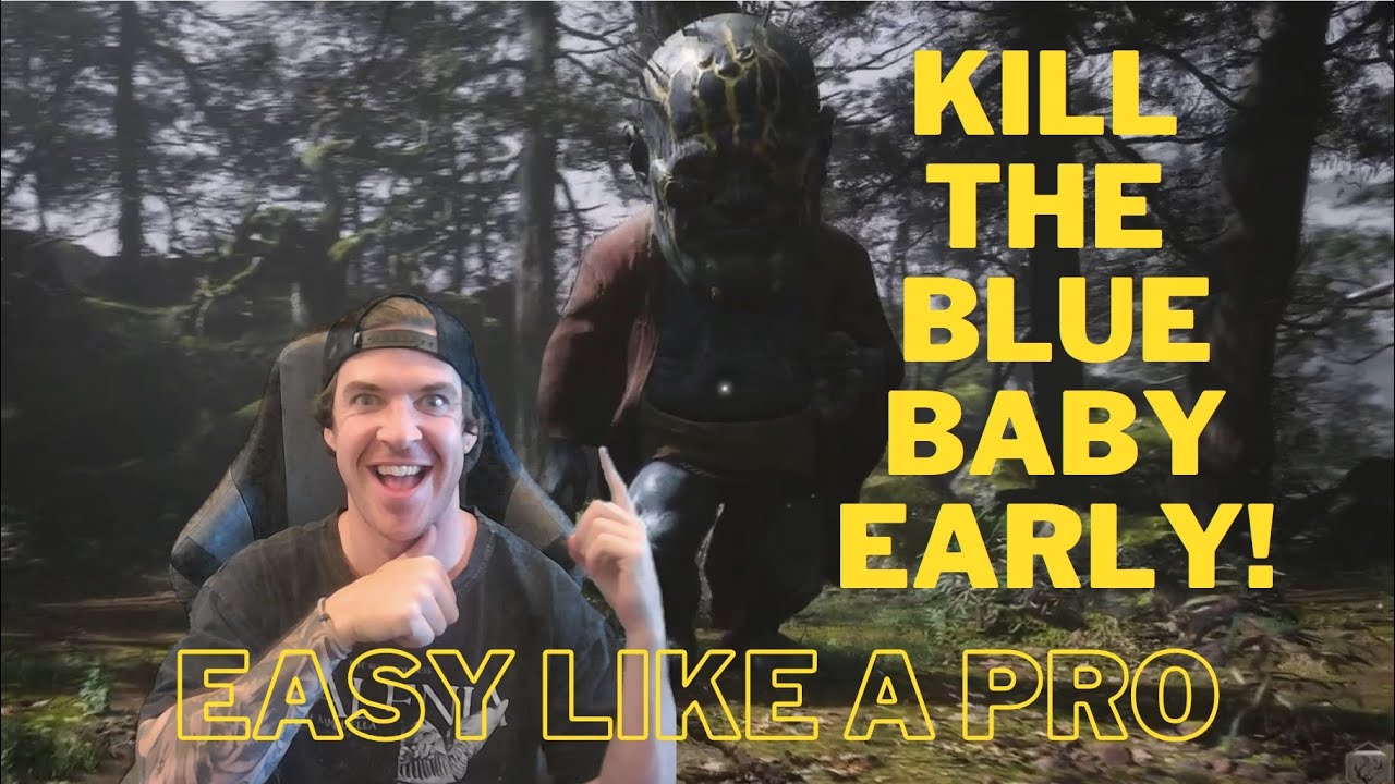 How To Kill First Boss & Big Blue Baby (Wandering Wight) in Black Myth: Wukong EARLY! EASY!