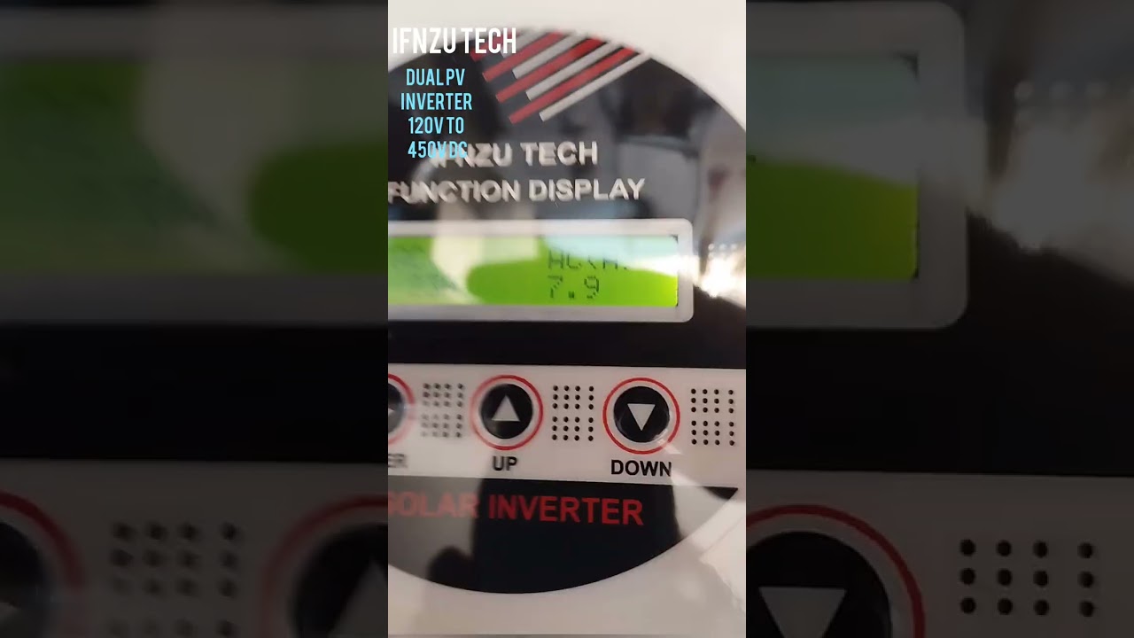 Dual pv solar inverter 120v to 450v DC testing.