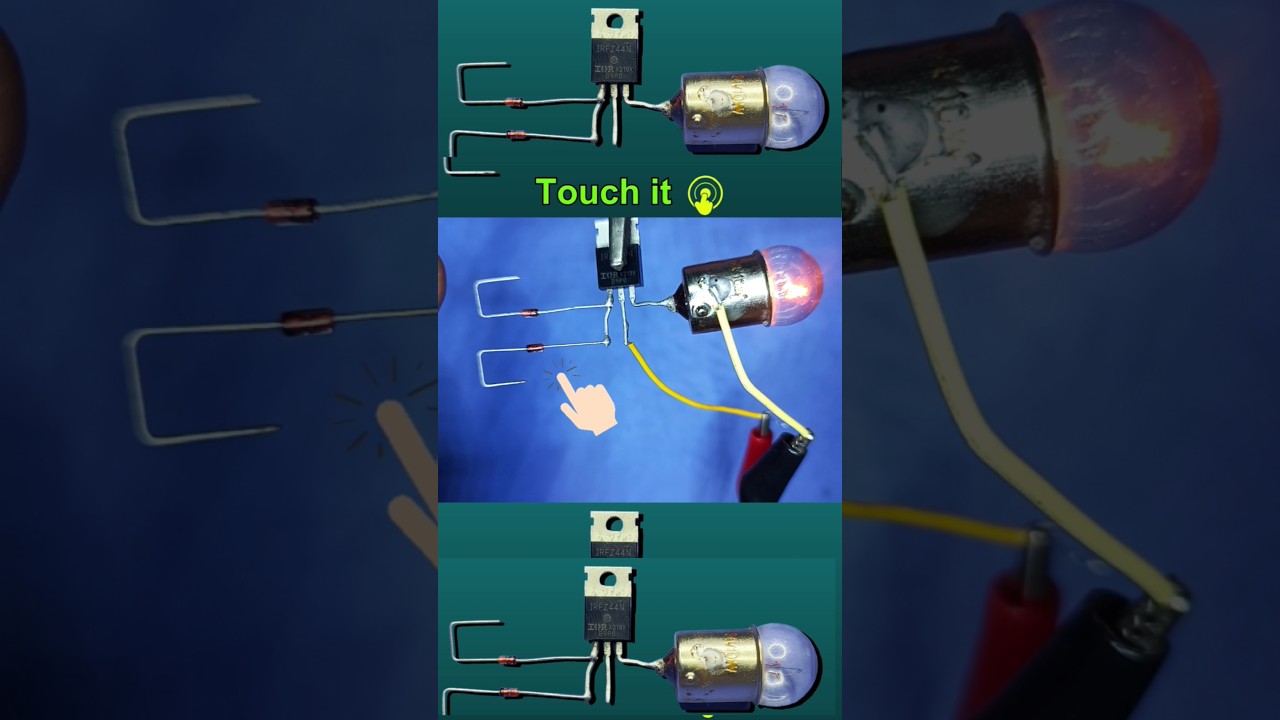 How to Make Touch Switch circuit #touchswitch #touchsensor #shorts