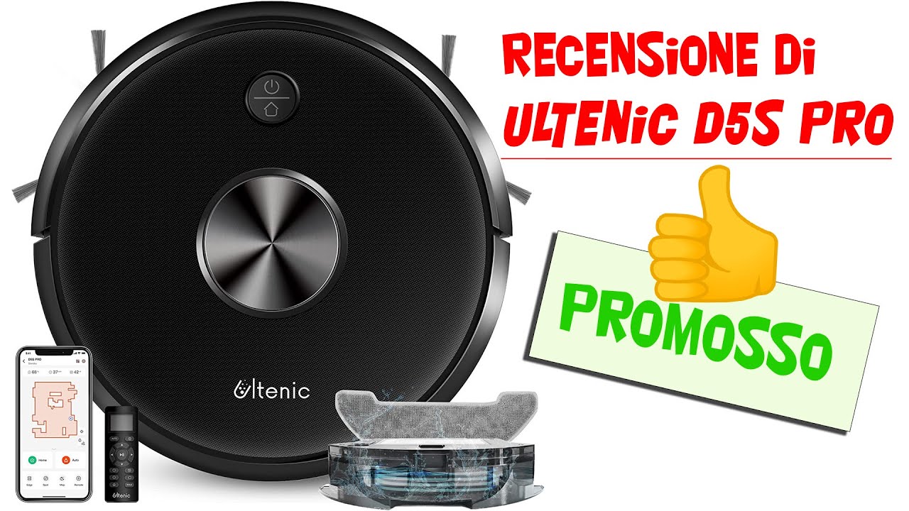 Recensione di Ultenic d5s pro - un robot aspirapolvere economico, potente e compatibile con Alexa