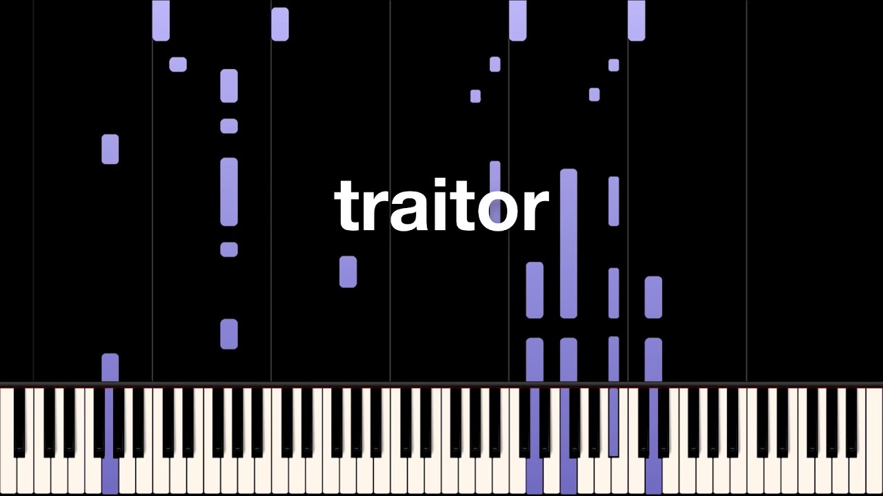 Olivia Rodrigo - traitor | Piano Cover (Synthesia Tutorial)