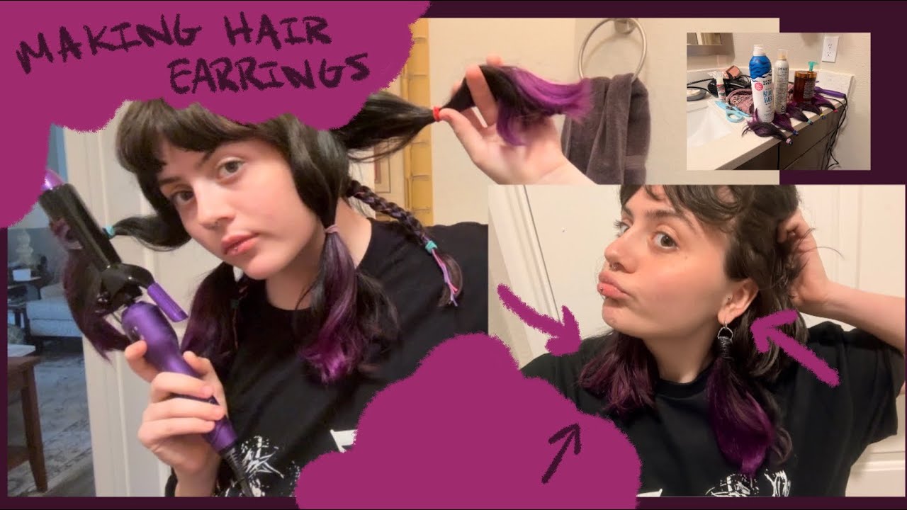 Making Hair Earring With My Hair! (and general hair cutting vlog) 