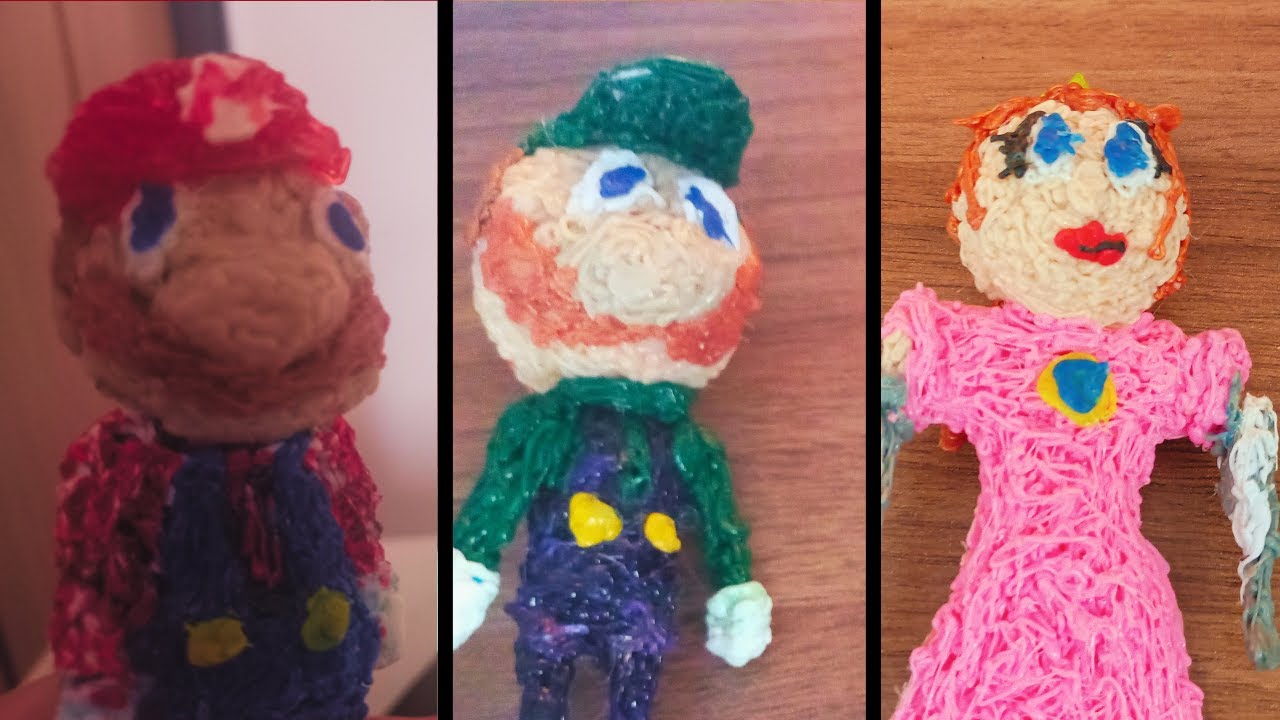 Compilação de Personagens de Personagens de Super Mario de caneta 3D!