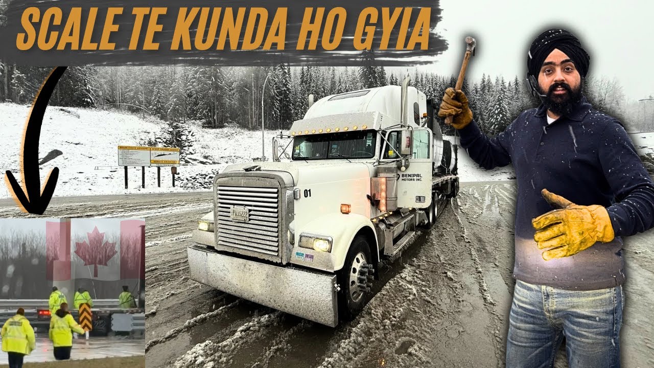 Scale te inspection ho gyi | snow ch bhot carefully chalna @VKSTrucker 