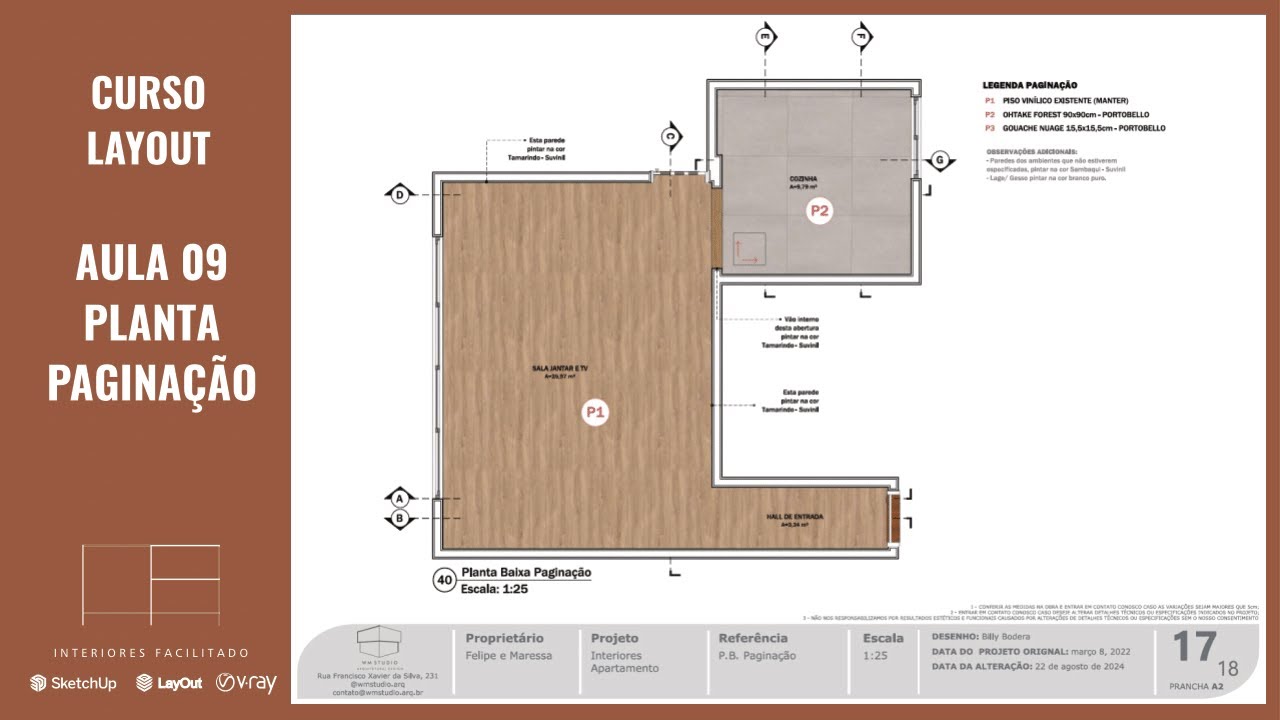 Curso LayOut - Caderno de Marcenaria - Aula 09 - Planta de paginação