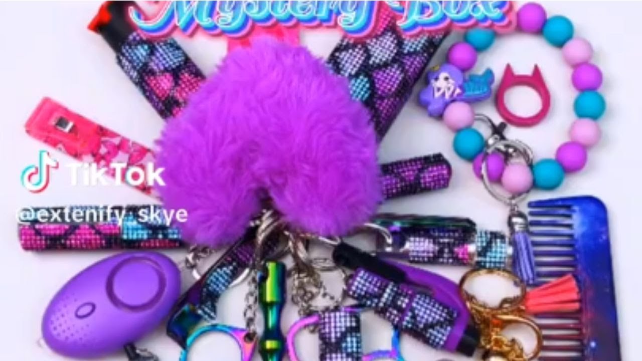 ✨ASMR✨ SELF DEFENSE KEYCHAIN PACKING VIDEO #106 🍧🍬