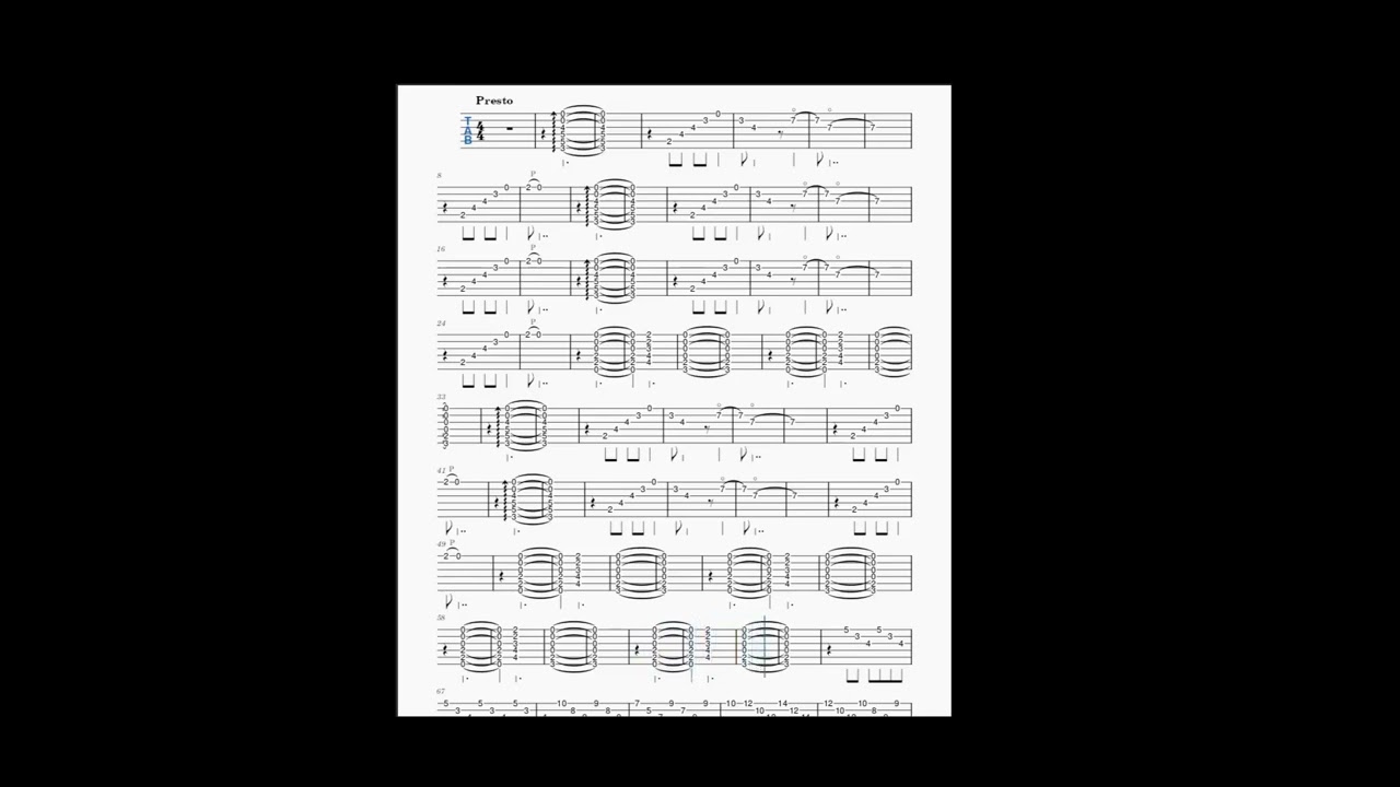 Tablatura de guitarra - Bôa - Duvet