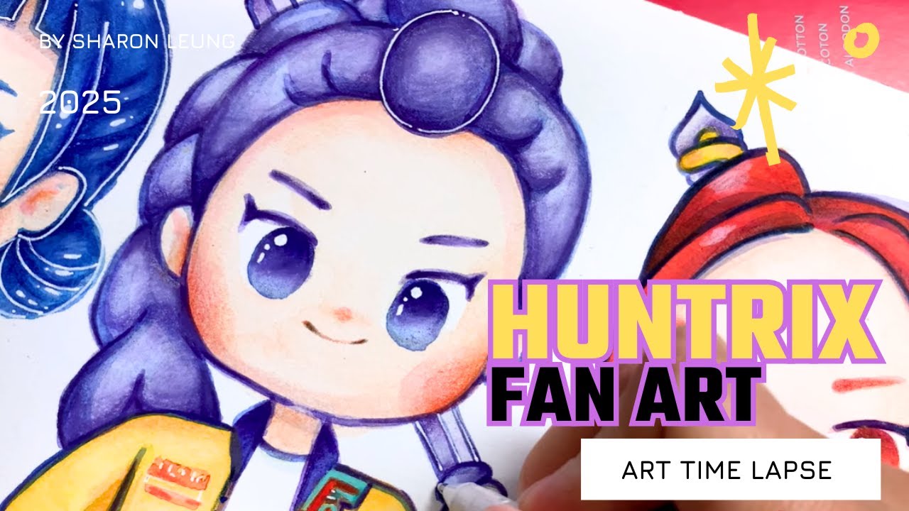 Рисуем вместе с Хантрикс: Фан-арт, вдохновленный акрилом и гуашью #huntrix #kpopdemonhunters