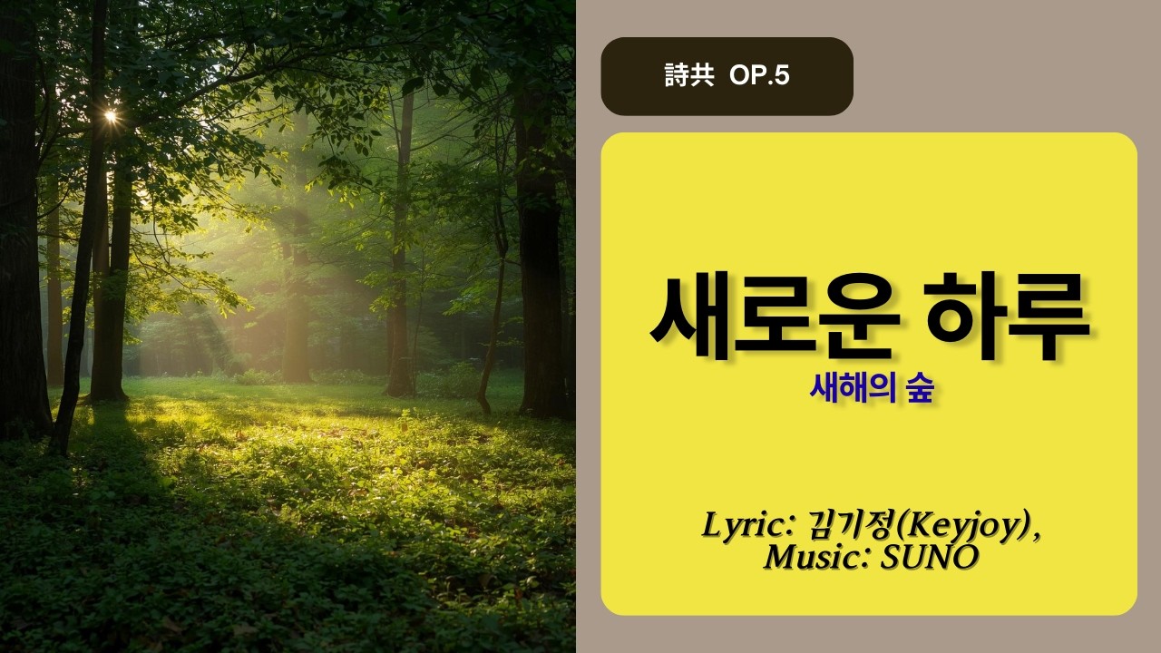 새로운 하루. 하루를 새롭게 살아야 할 이유들이 있다. 새로운 하루, 새로운 한 해가 숲 저 편으로부터 새로운 빛으로 다가온다. 역사는 그 수많은 하루들의 연장이다.