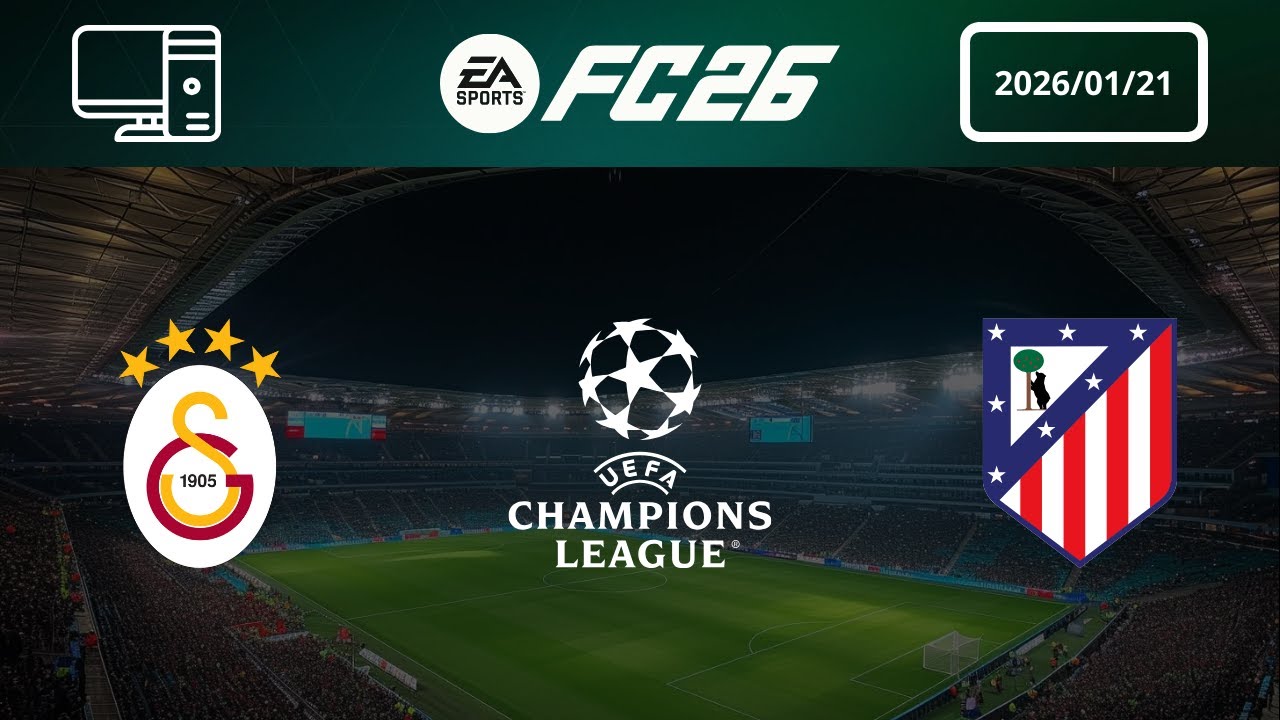 [4K] Galatasaray vs Atletico Madrid - Prediction - 2025-26 UEFA Champions League - EA FC 26