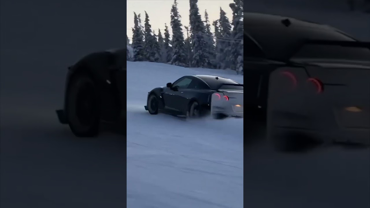 NISSAN R35 GTR VS. SKISLOPE #gtr #nissan #r35 #skislope