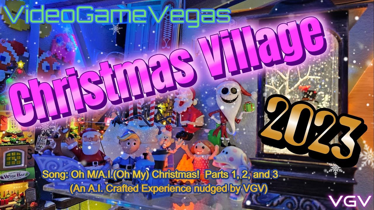 Christmas Village 2023 - VideoGameVegas Style! (Lemax, Department 56, & more!)