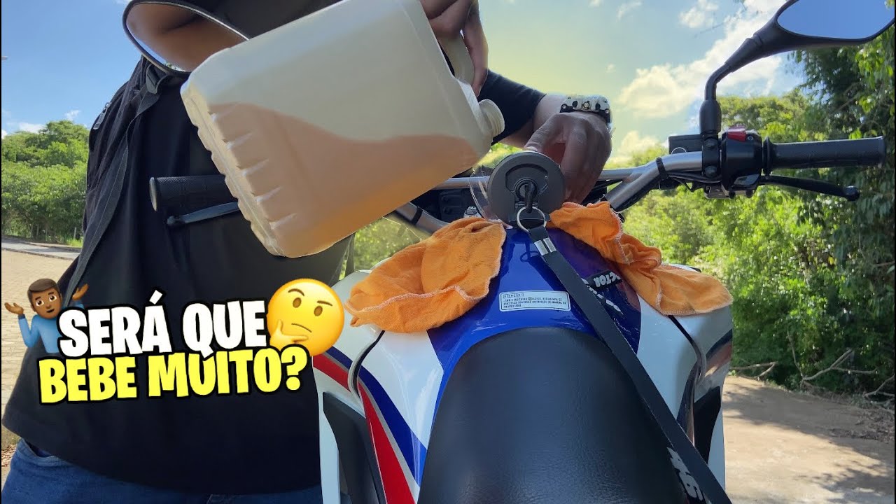 RODEI COM 1 LITRO DE GASOLINA NA XRE 300 VEJA QUAL FOI O CONSUMO