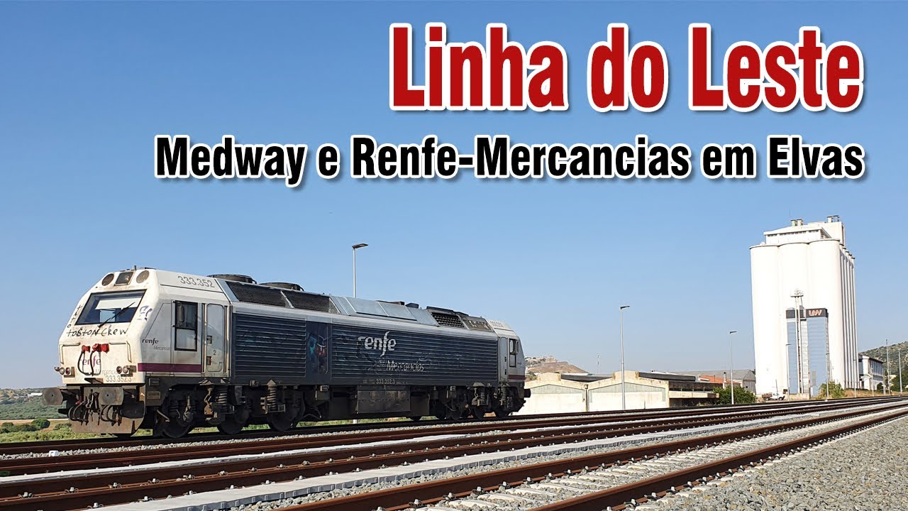 Comboios da Medway e Renfe-Mercancias em Elvas