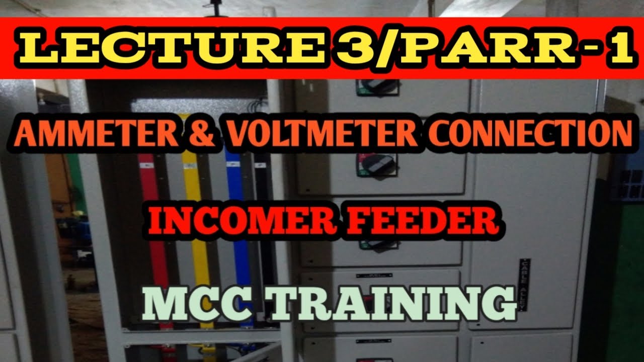 Ammeter &  voltmeter full connection diagram in hindi / incomer feeder full detail 🤔R,Y,B Lamp/PART1
