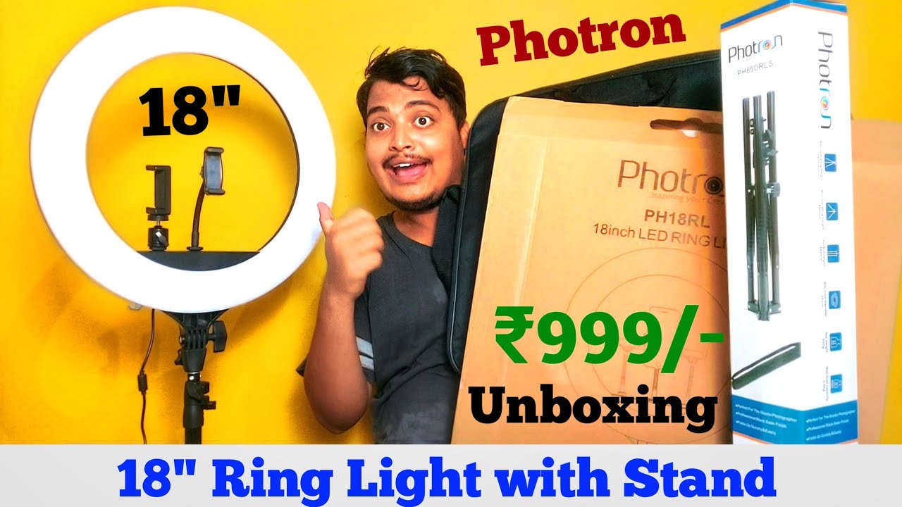 18 inch Ring Light with Stand Unboxing | Best ring light under 1000 | PHOTRON PH18RL-S