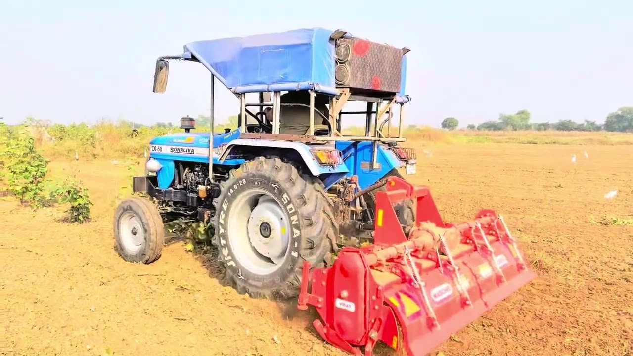 Sonalika Di 50 With 8.5ft Maschio Rotavator performance // Maschio best Rotavator // Sonalika power