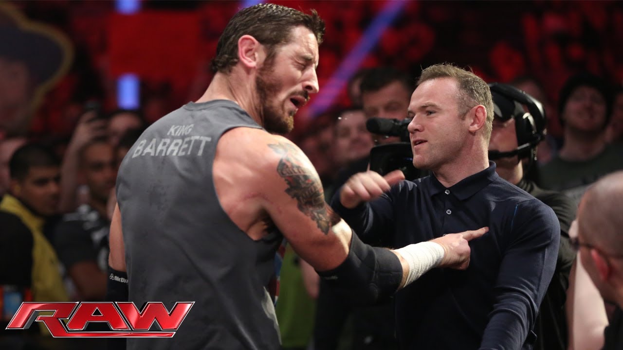 Wayne Rooney ohrfeigt King Barrett: Raw &mdash; 9. November 2015