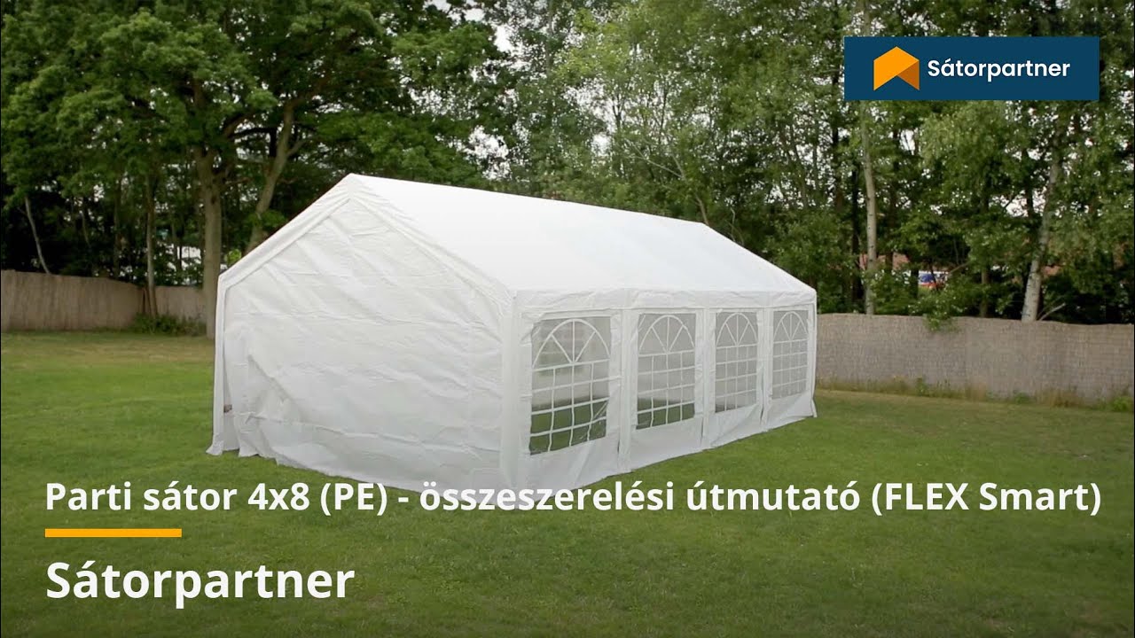 Parti sátor 4x8 (PE) - összeszerelési útmutató (FLEX Smart) | Sátorpartner