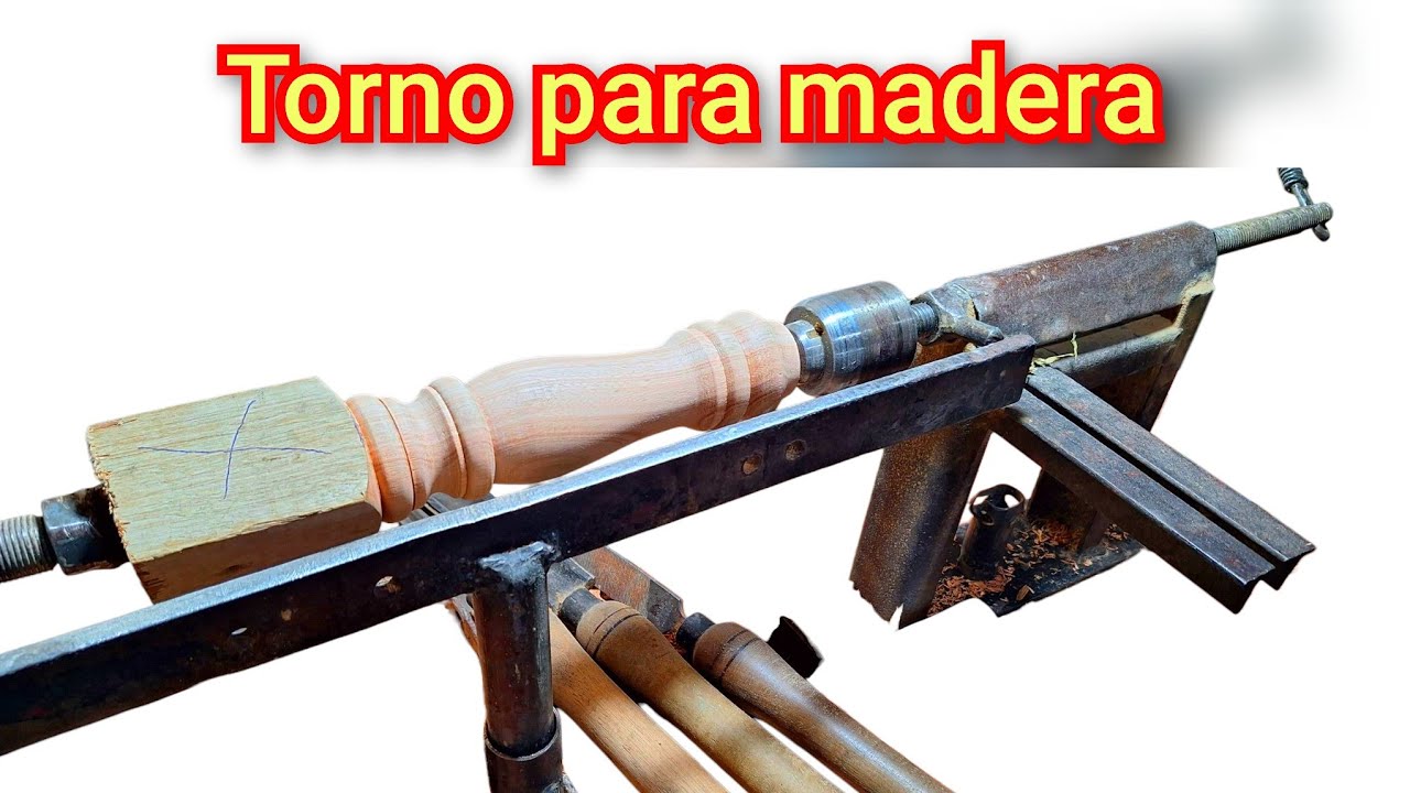 Torno para madera explicación paso a paso entre dos puntos 