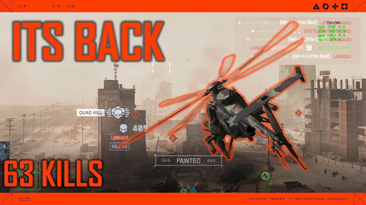 ITS BACK | BF6 Littlebird Returns | 63 Kills ► Battlefield 6 Littlebird Chill Flying #1