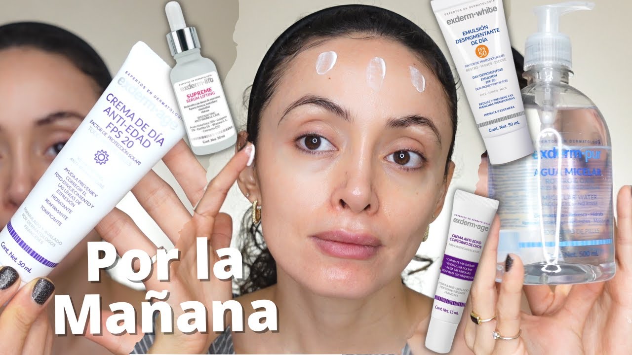 RUTINA de skincare por las MAÑANAS para líneas de expresión y manchas | EXDERM