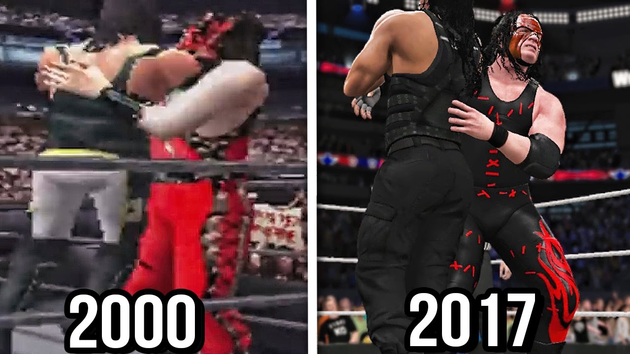 WWE 2K17 - Kane's Chokeslam Evolution! ( WWF Smackdown To WWE 2K17 )