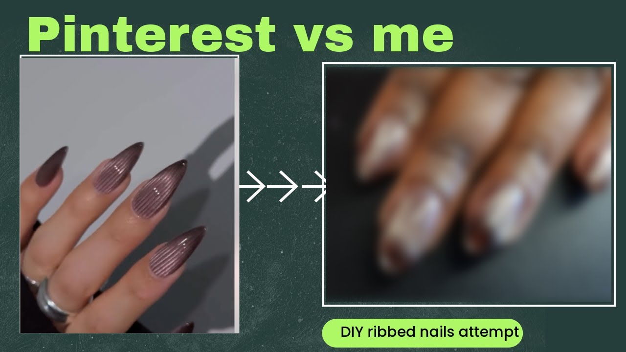 Pinterest vs Me: DIY ribbed nail art. Can I recreate my Pinterest board?