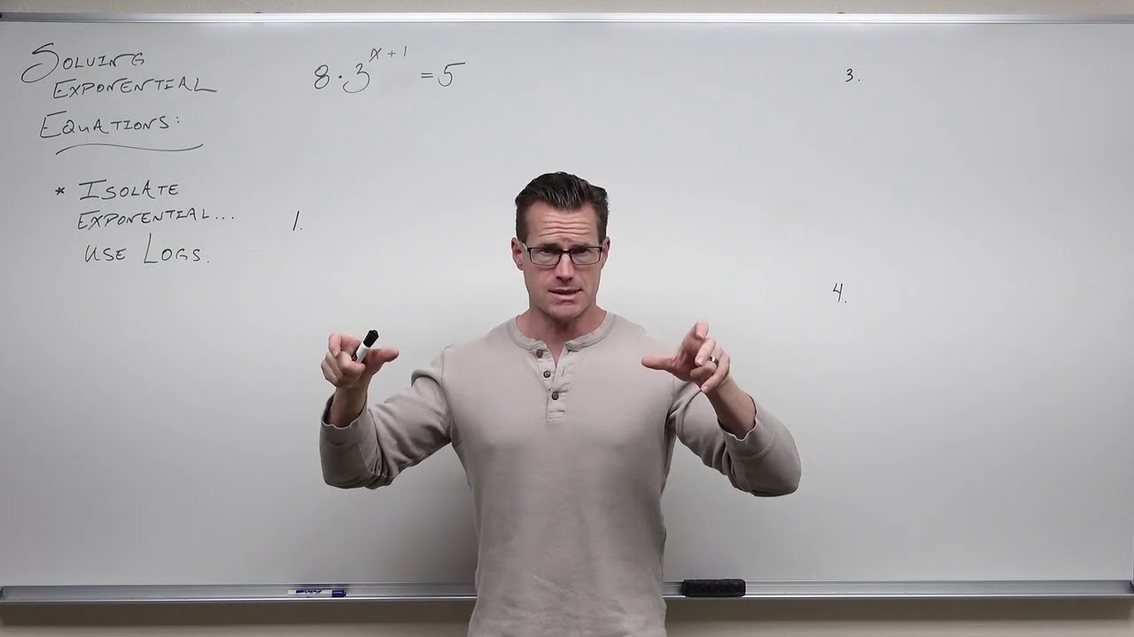 Solving Exponential Equations with Logarithms (Precalculus - College Algebra 64)