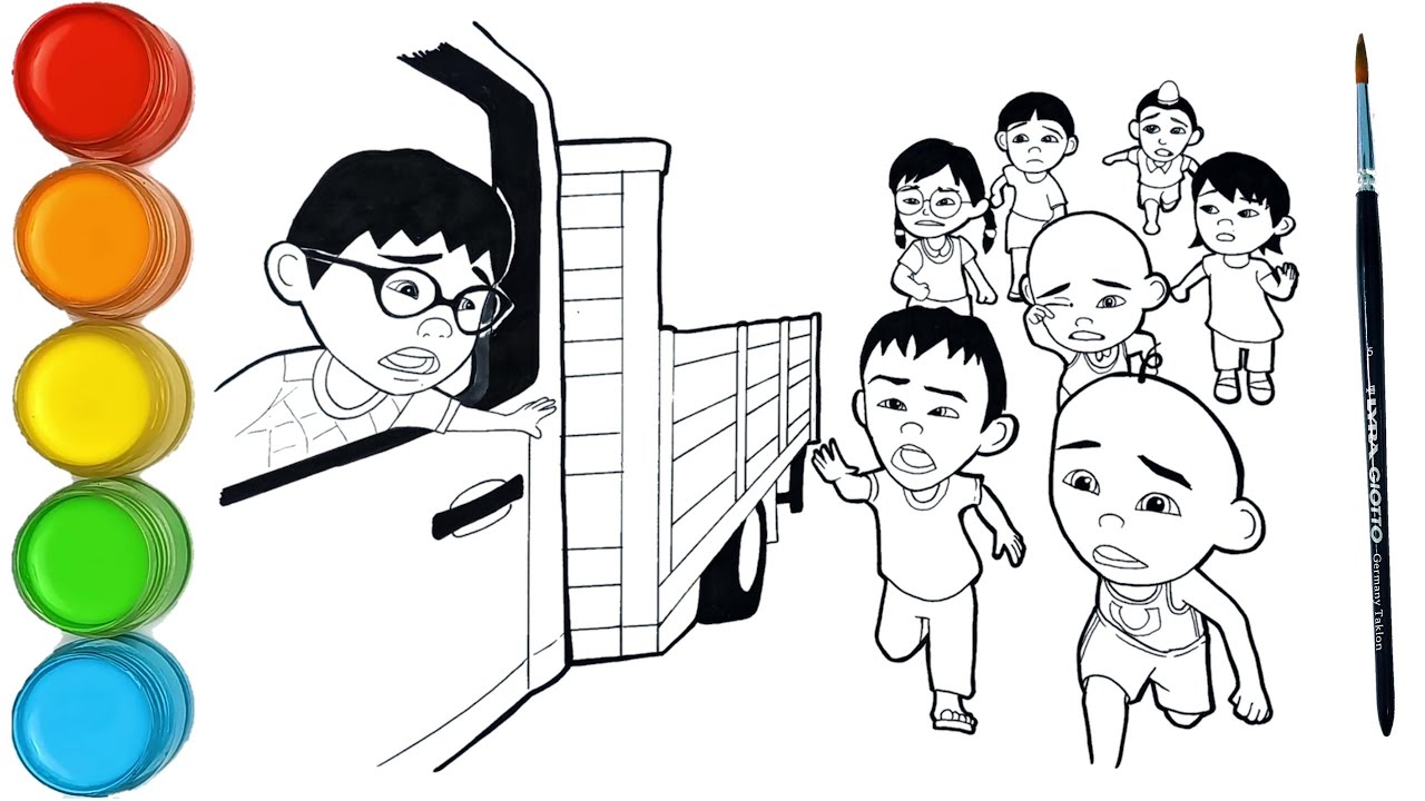 Upin & Ipin dan kawan-kawan sedih Ehsan Pindah Rumah 😢 | menggambar dan mewarnai Terbaru 2022
