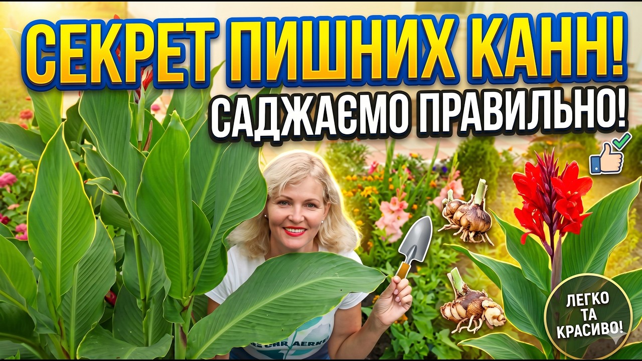 КАННИ: Секрети розкішного цвітіння! 🌺 2 способи посадки та повний догляд від А до Я ✨