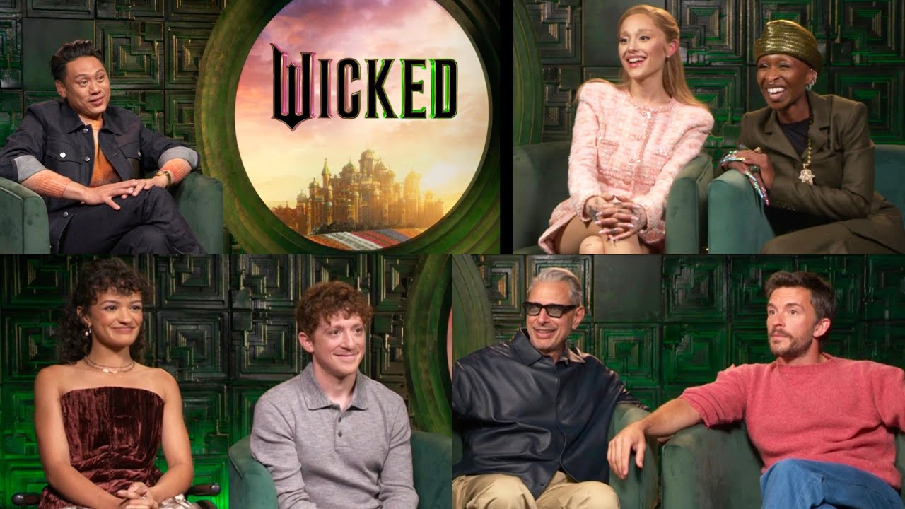 WICKED cast generic interviews (Ariana grande, Cynthia Erivo, Jonathan Bailey, Jeff goldblum)